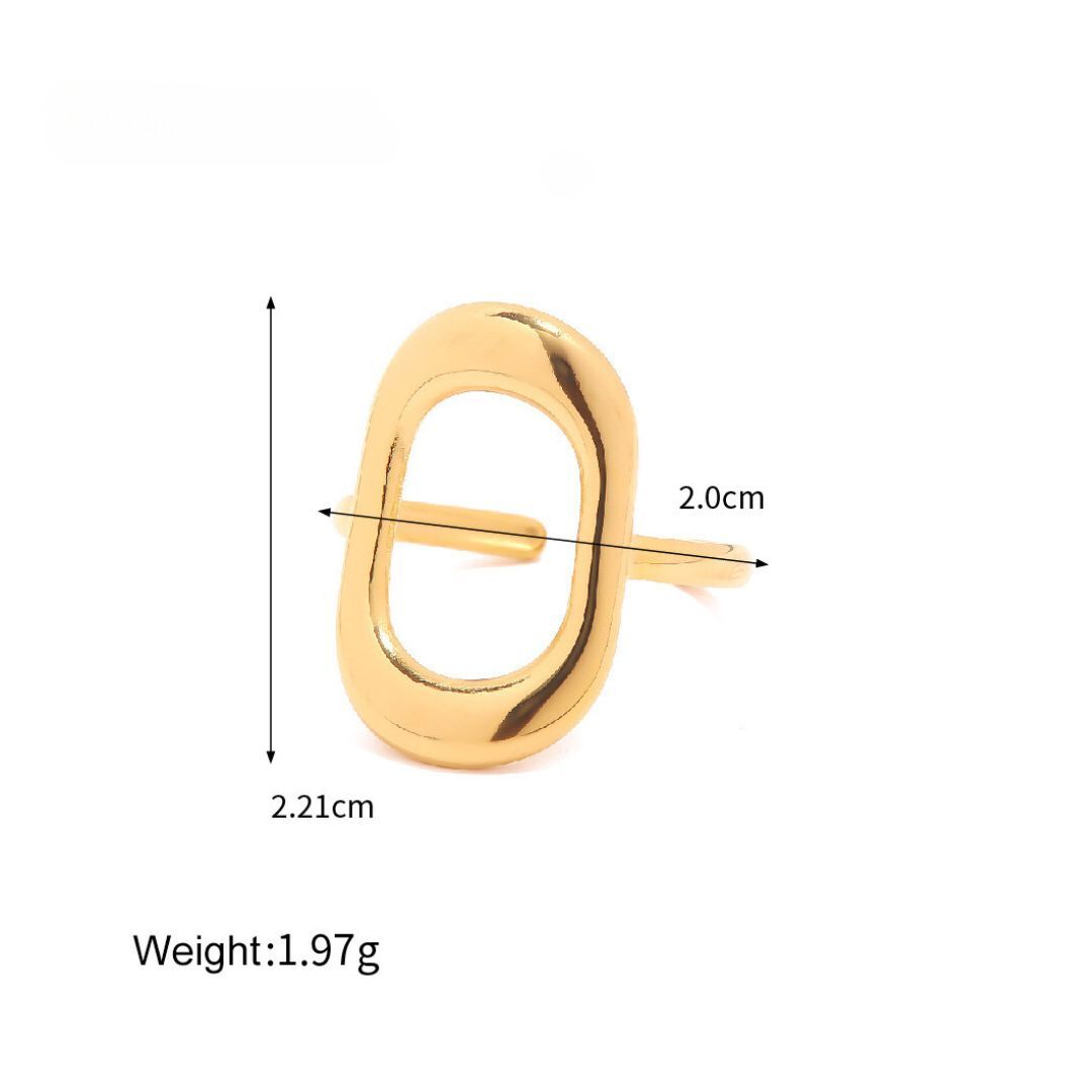 316L  Elegant Cavity Ring 詳細画像5｜Misy Jewelry