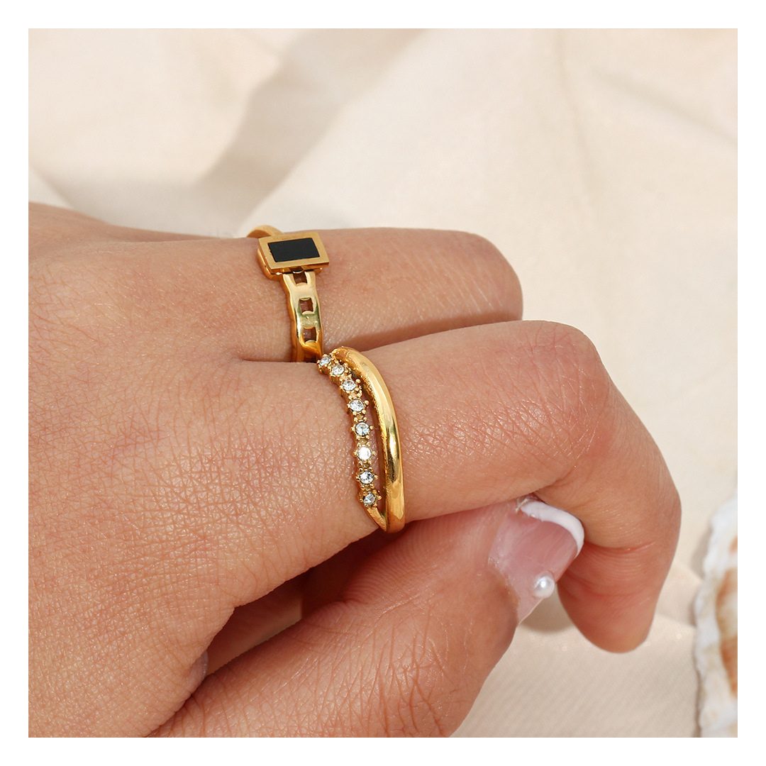 316L Double Layer Zirconia Ring — ディテール | リング | サージカルステンレス316L | Misy Jewelry