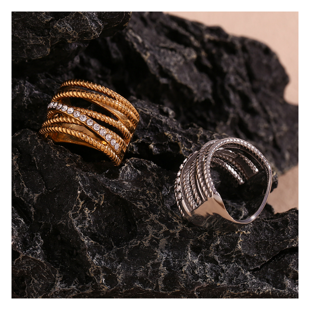 316L Twisted Zirconia Ring 詳細画像11｜Misy Jewelry