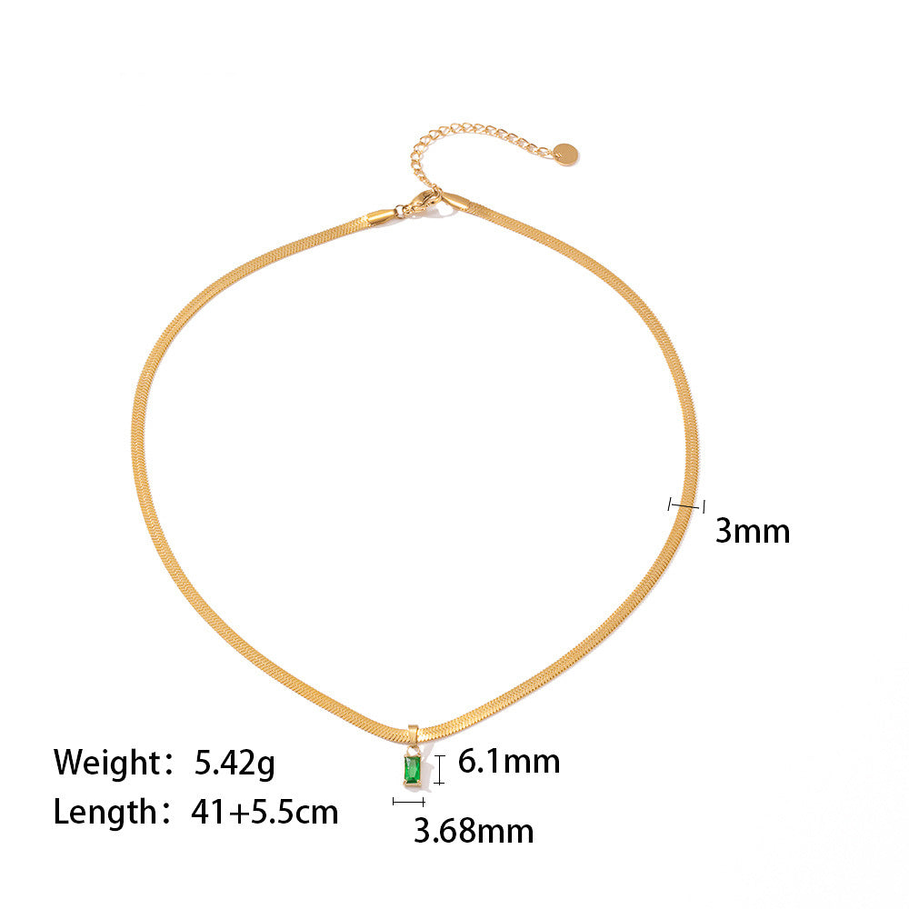 316L Snake Zirconia Green Or White 詳細画像5｜Misy Jewelry