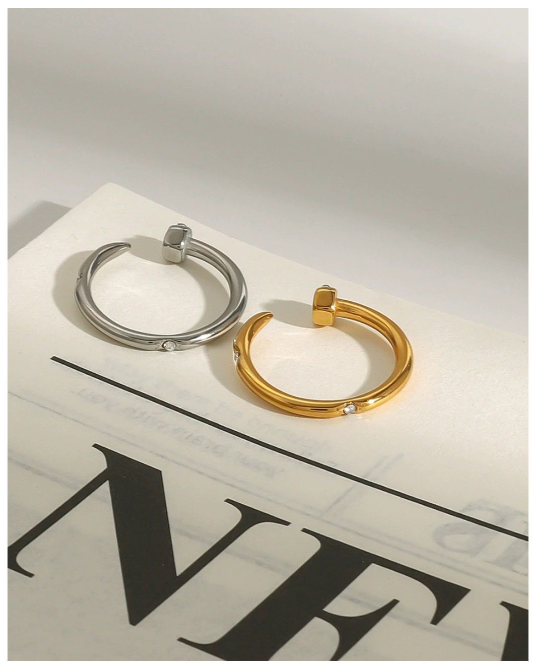 316L Minimal Edge Ring - リング｜Misy Jewelry