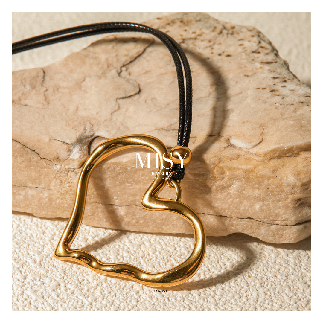 Long Rope Heart Necklace - ネックレス｜Misy Jewelry