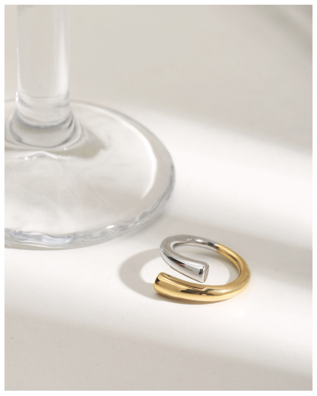 316L Bi-color Twist Duo Ring 詳細画像5｜Misy Jewelry