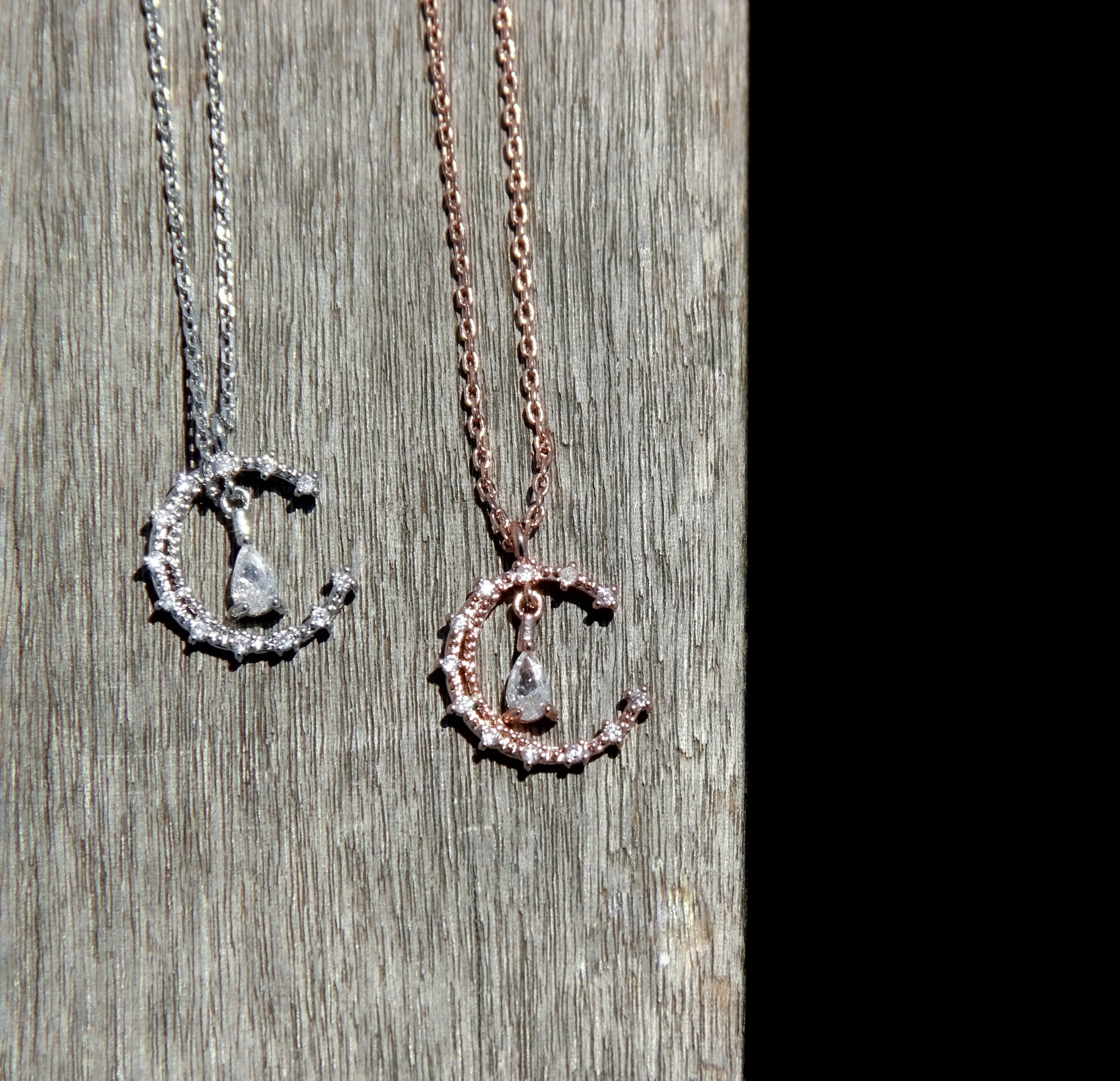 s925 Zirconia Crescent Moon necklace — ディテール | ネックレス | サージカルステンレス316L | Misy Jewelry