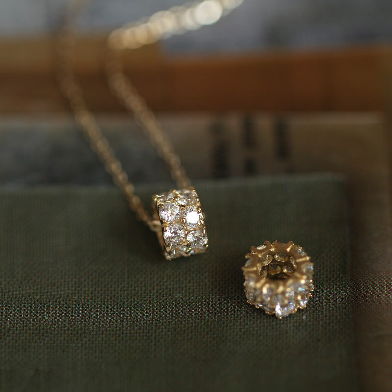 s925 Zirconia Barrel Necklace 2 — ディテール | ネックレス | サージカルステンレス316L | Misy Jewelry