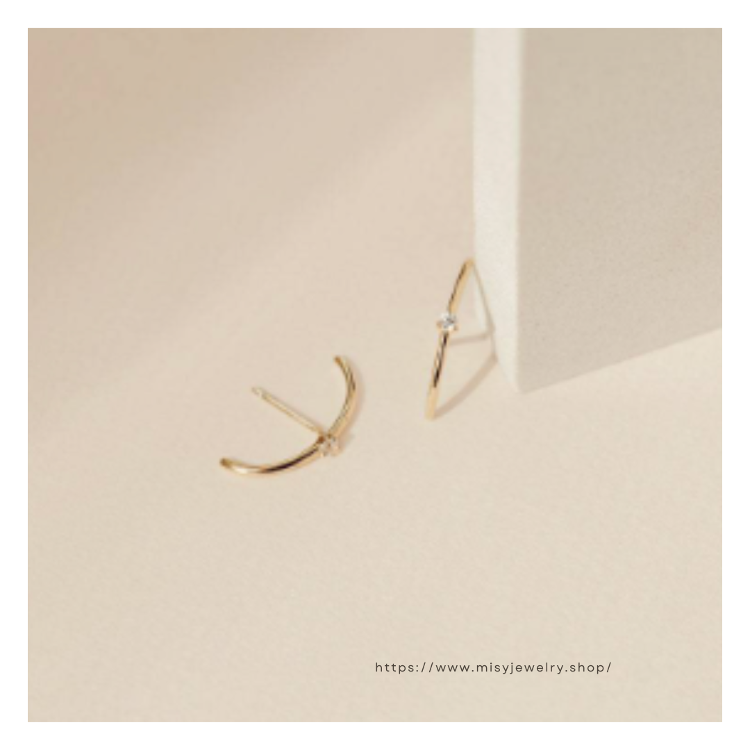 316L Lined Zirconia Pierce 詳細画像1｜Misy Jewelry