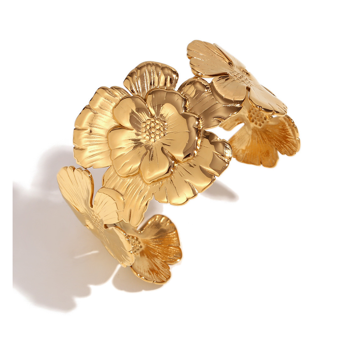 316L Flower Bangle — ディテール | ブレスレット | サージカルステンレス316L | Misy Jewelry