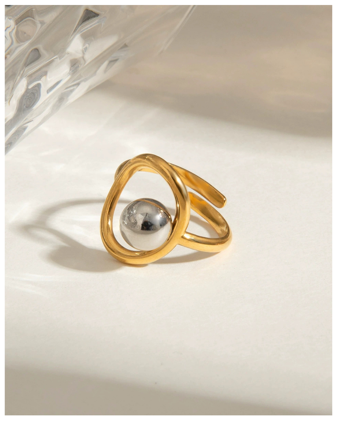316L Bi-Color Sphere Bubble Ring5 詳細画像3｜Misy Jewelry
