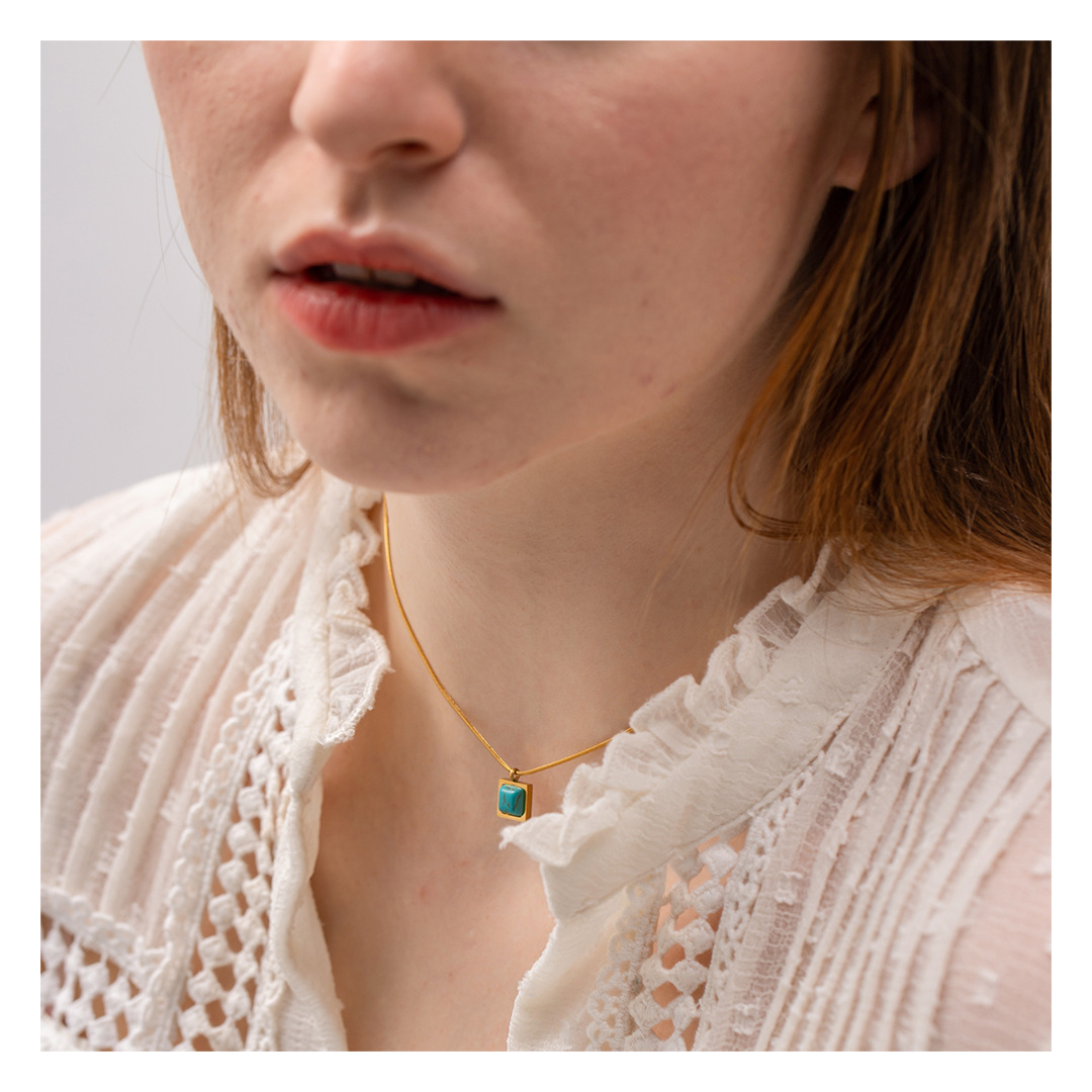 316L Turquoise Necklace 詳細画像4｜Misy Jewelry