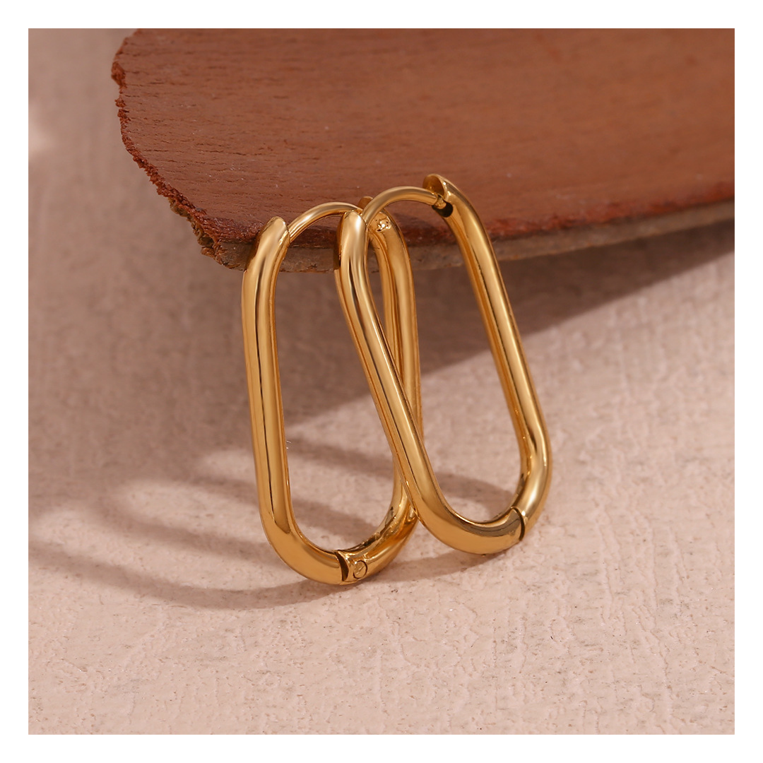 316L Oblong Hoop Pierce - ピアス・イヤリング｜Misy Jewelry