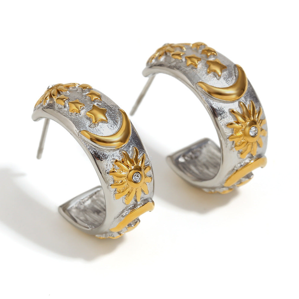316L Sun Moon Pierce — ディテール | ピアス | サージカルステンレス316L | Misy Jewelry