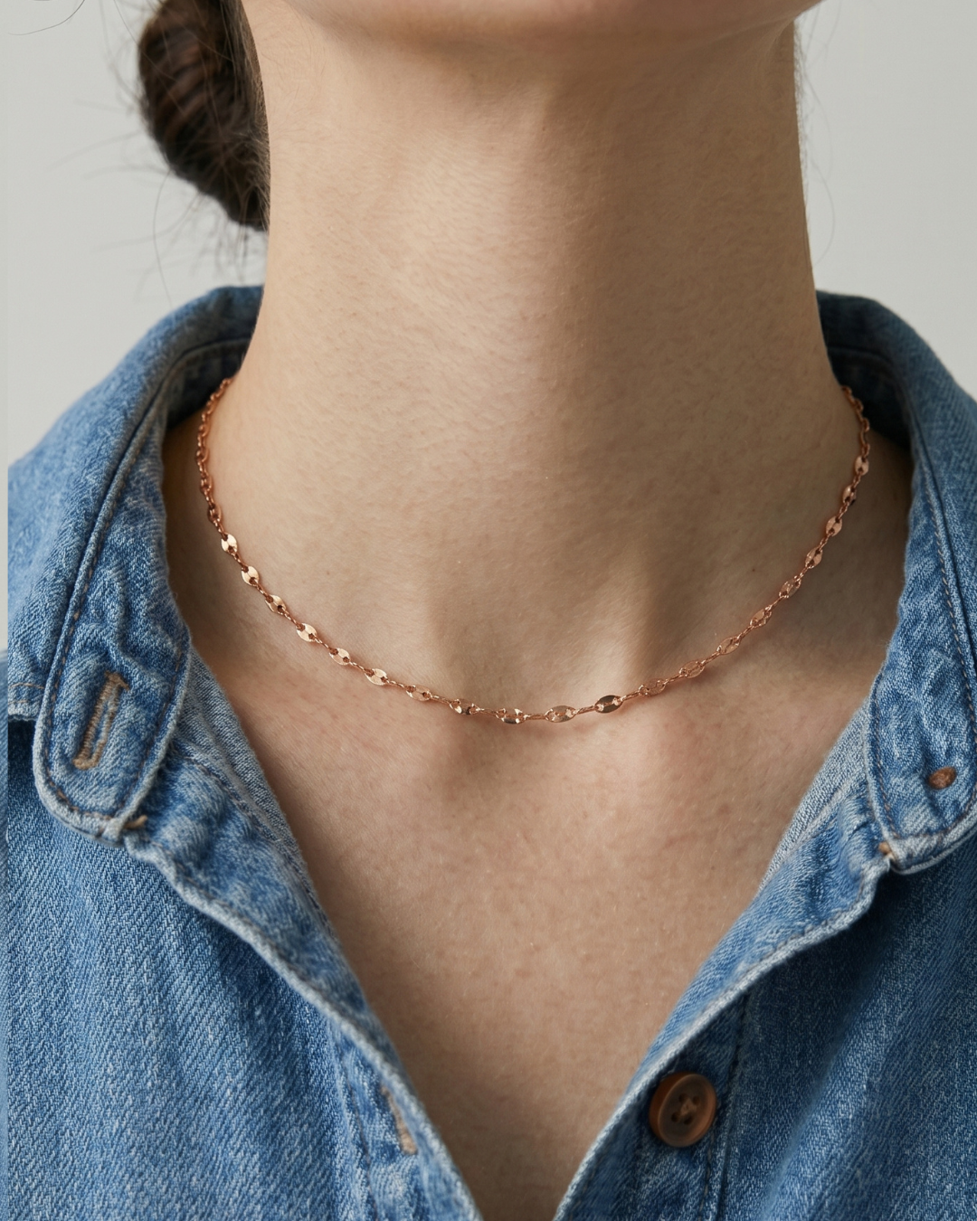 316L Petal choker necklace｜金属アレルギー対応 316Lサージカルステンレスジュエリー Misy（画像3）