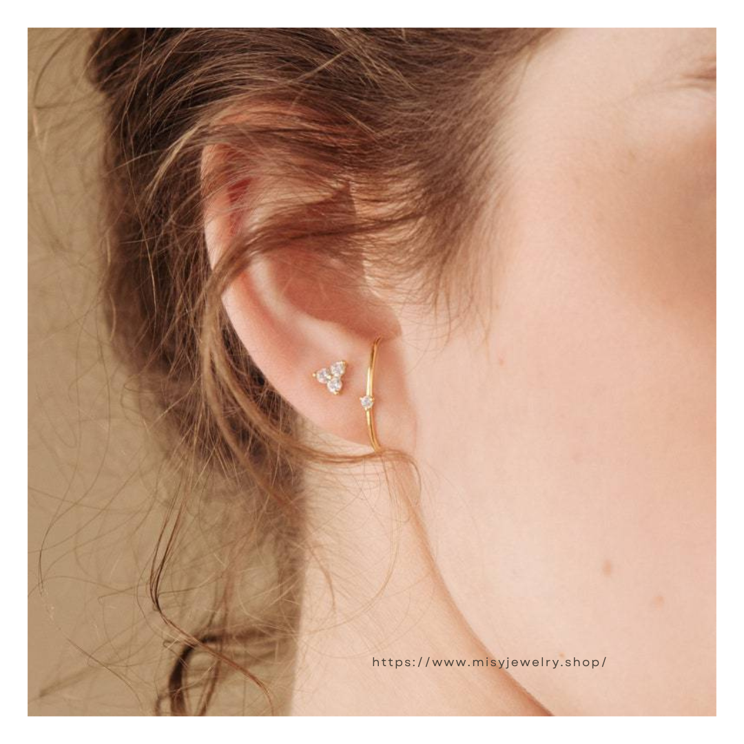 316L Lined Zirconia Pierce 詳細画像3｜Misy Jewelry