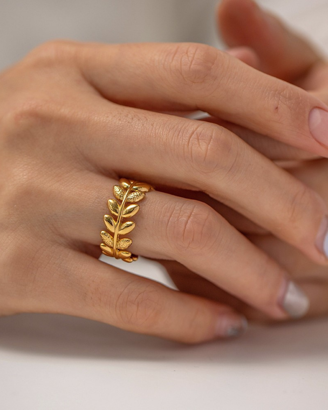 316L Leaf Line Ring 詳細画像5｜Misy Jewelry