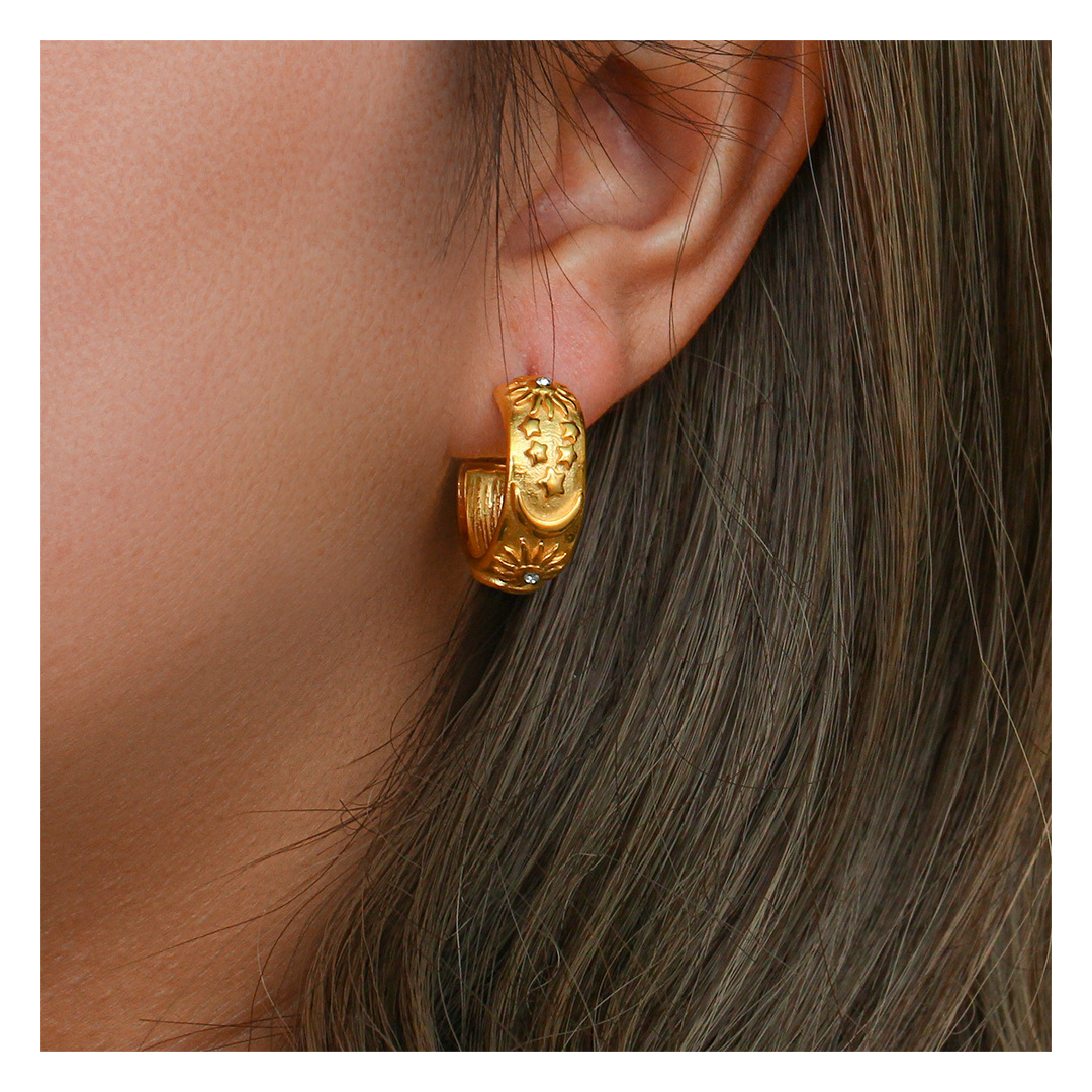 316L Sun Moon Pierce — ディテール | ピアス | サージカルステンレス316L | Misy Jewelry