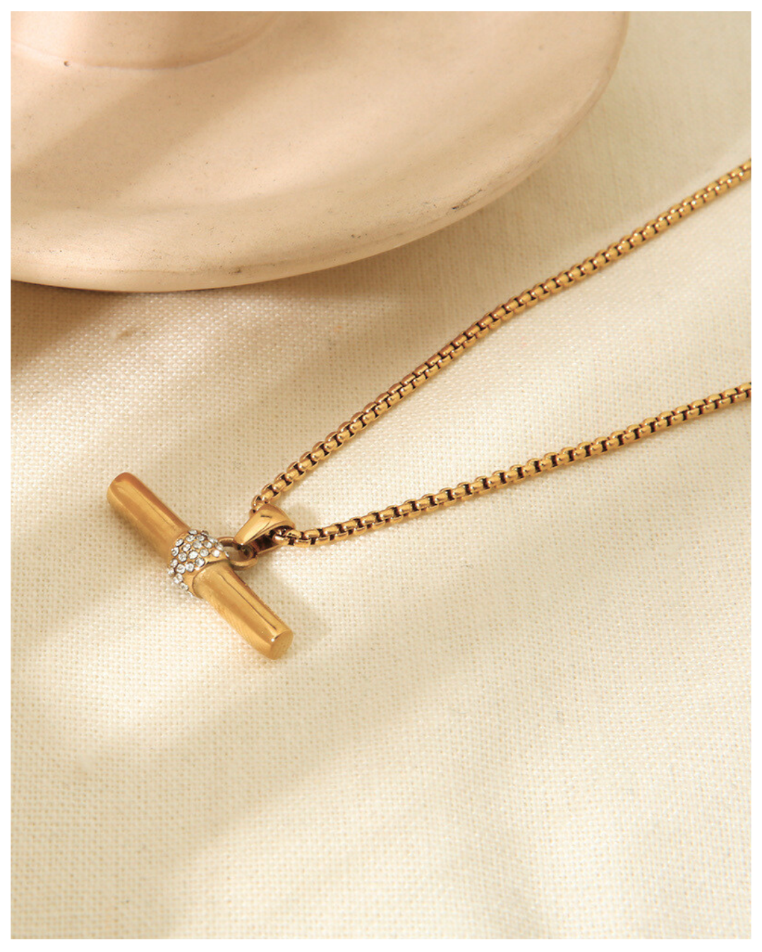 316L T-Bar Glow Necklace 詳細画像1｜Misy Jewelry