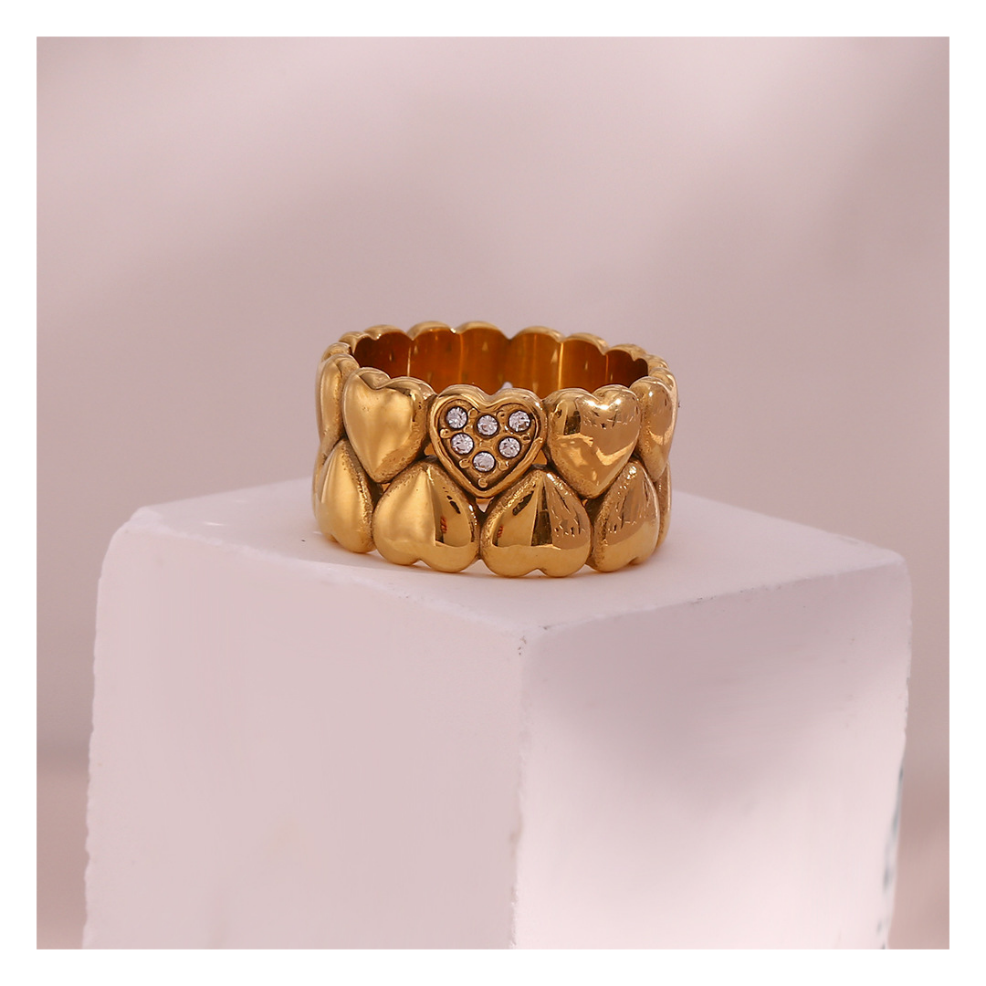 316L Scattered Heart Zirconia Ring — ディテール | リング | サージカルステンレス316L | Misy Jewelry