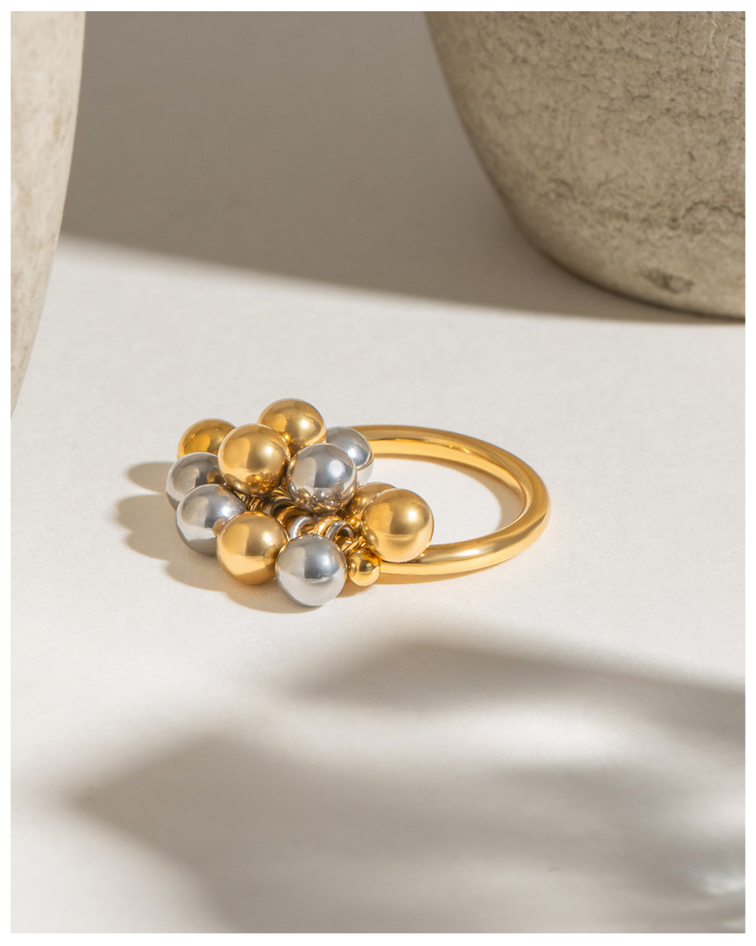 316L Bi-Color Sphere Bubble Ring1 詳細画像6｜Misy Jewelry