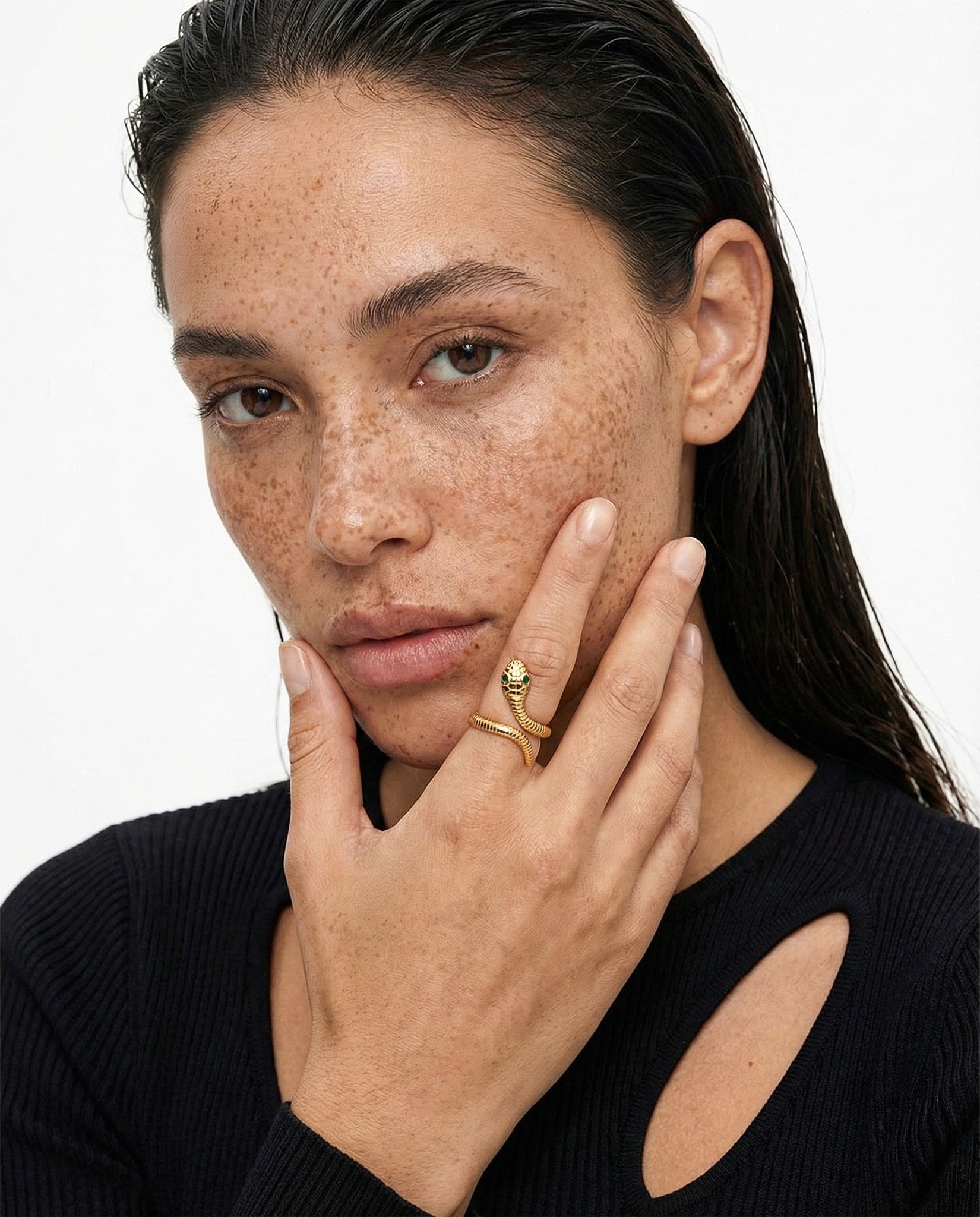 316L Snake Serpent Embrace Ring 詳細画像1｜Misy Jewelry