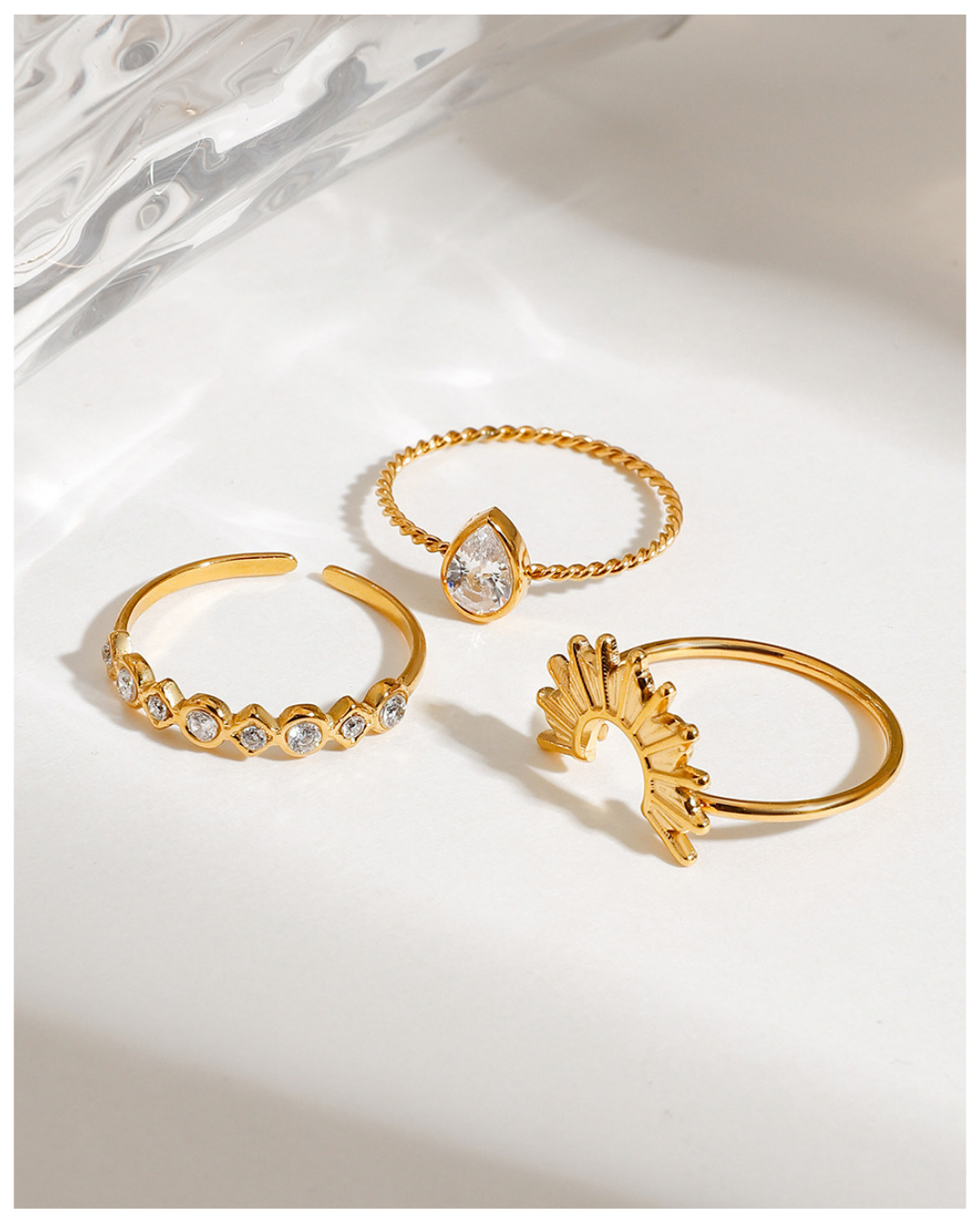 316L Sunbeam Ring Set（3点セット） 詳細画像3｜Misy Jewelry