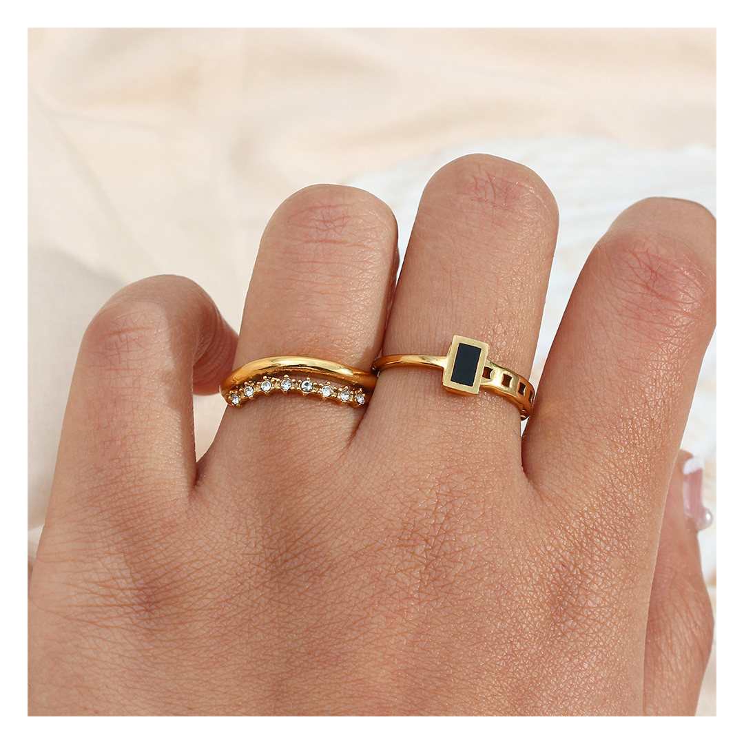 316L Double Layer Zirconia Ring — ディテール | リング | サージカルステンレス316L | Misy Jewelry
