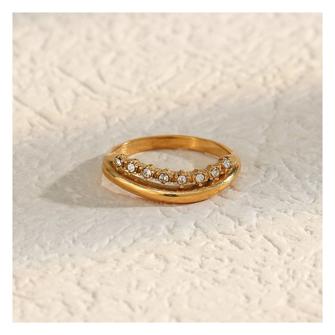 316L Double Layer Zirconia Ring — ディテール | リング | サージカルステンレス316L | Misy Jewelry