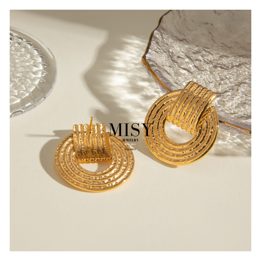 316L Elegant Circle  Pierce 詳細画像3｜Misy Jewelry