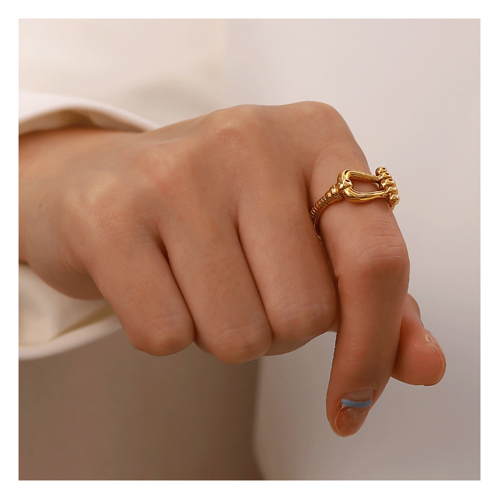 316L Horseshoe Ring Lying
