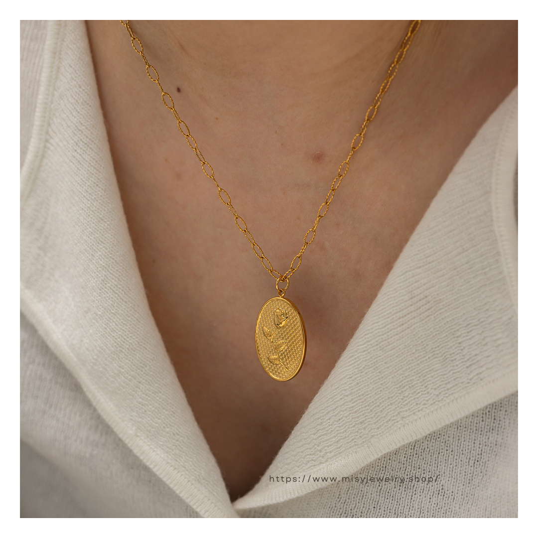 316L Coin Rose Necklace — ディテール | ネックレス | サージカルステンレス316L | Misy Jewelry