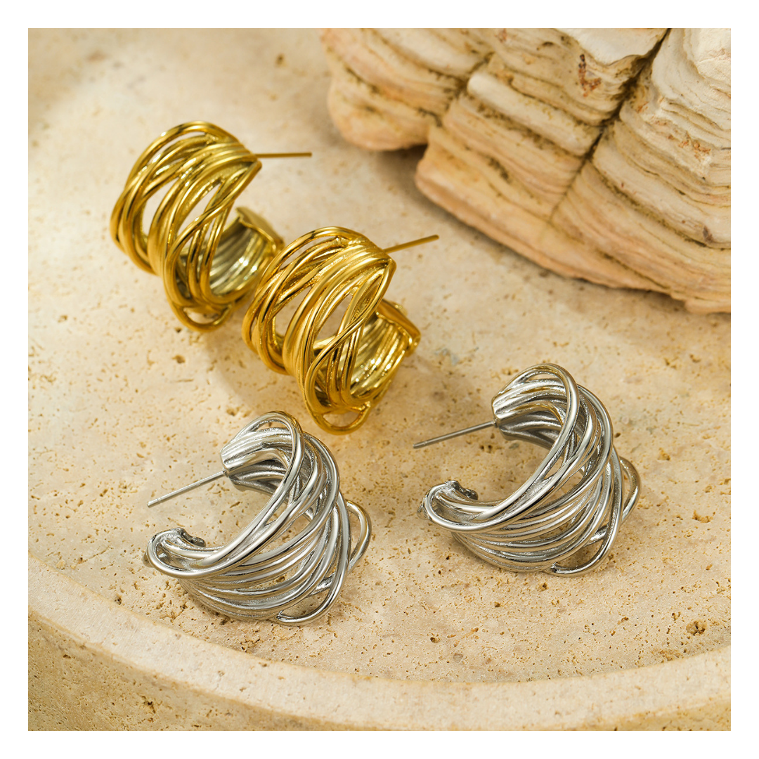 316L Multi Wave Hoop Pierce 詳細画像1｜Misy Jewelry