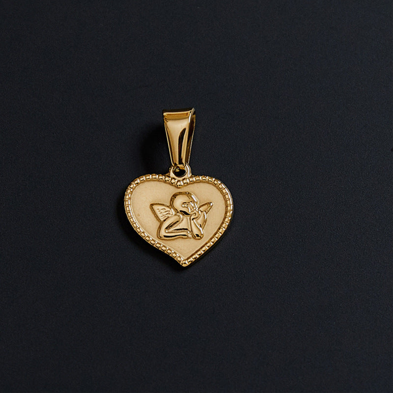 316L Heart Angel Coin necklace #D15 詳細画像5｜Misy Jewelry