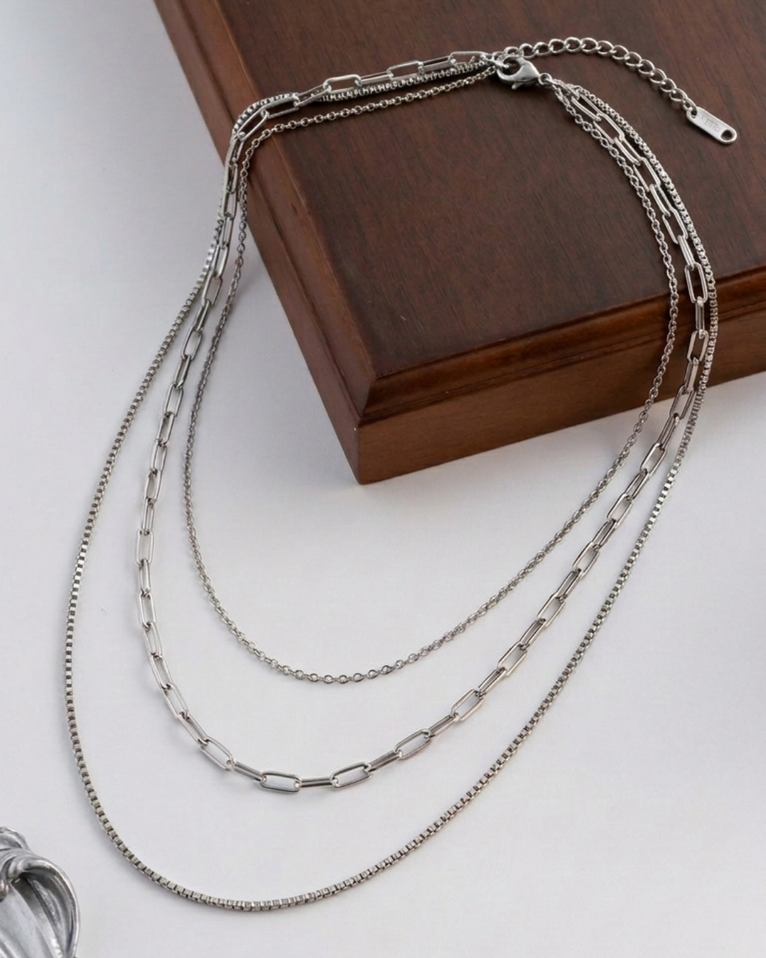 316L Layered Chain Necklace 詳細画像6｜Misy Jewelry