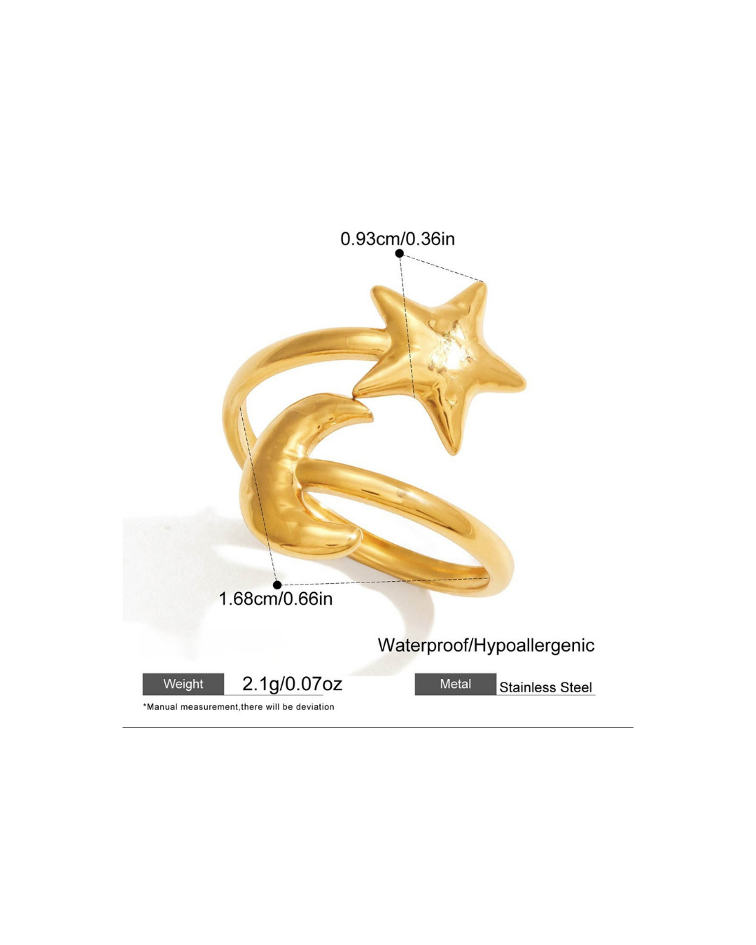 316L Star & Moon Ring — ディテール | リング | サージカルステンレス316L | Misy Jewelry