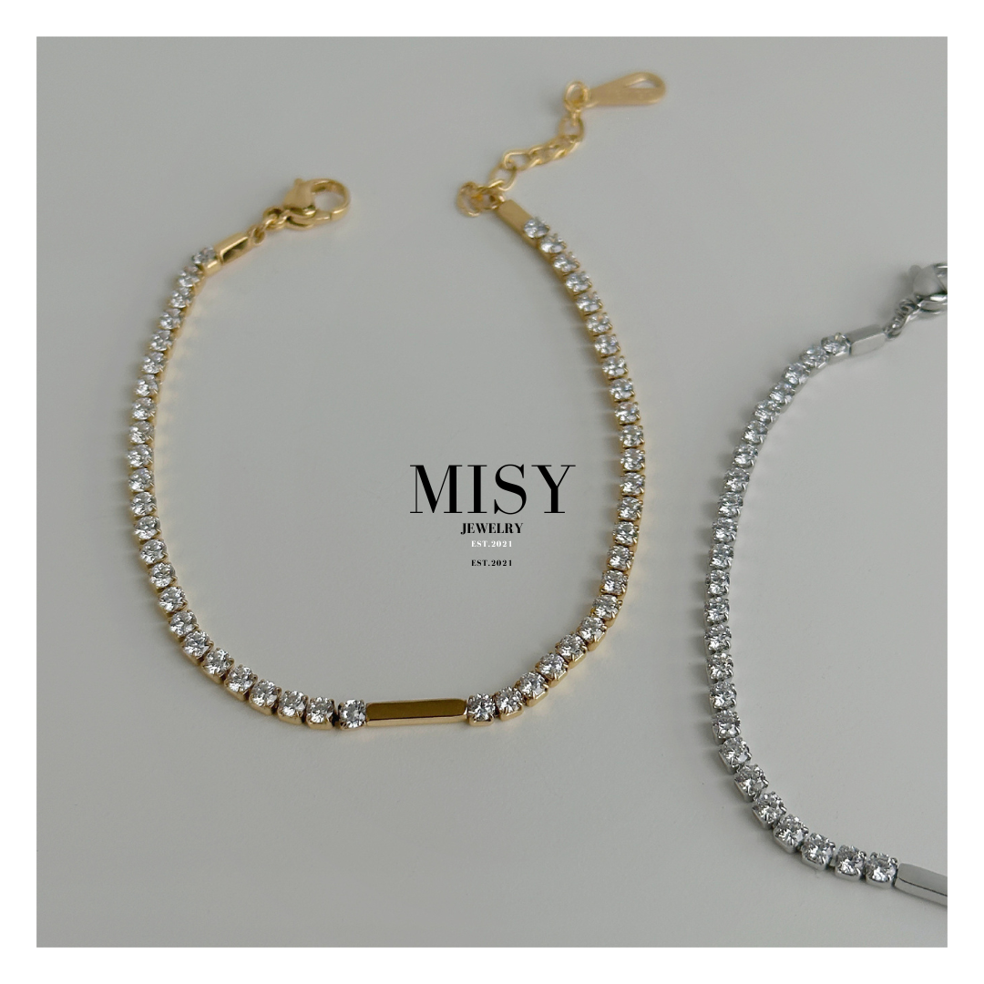 316L Zirconia Pate Anklet 詳細画像4｜Misy Jewelry