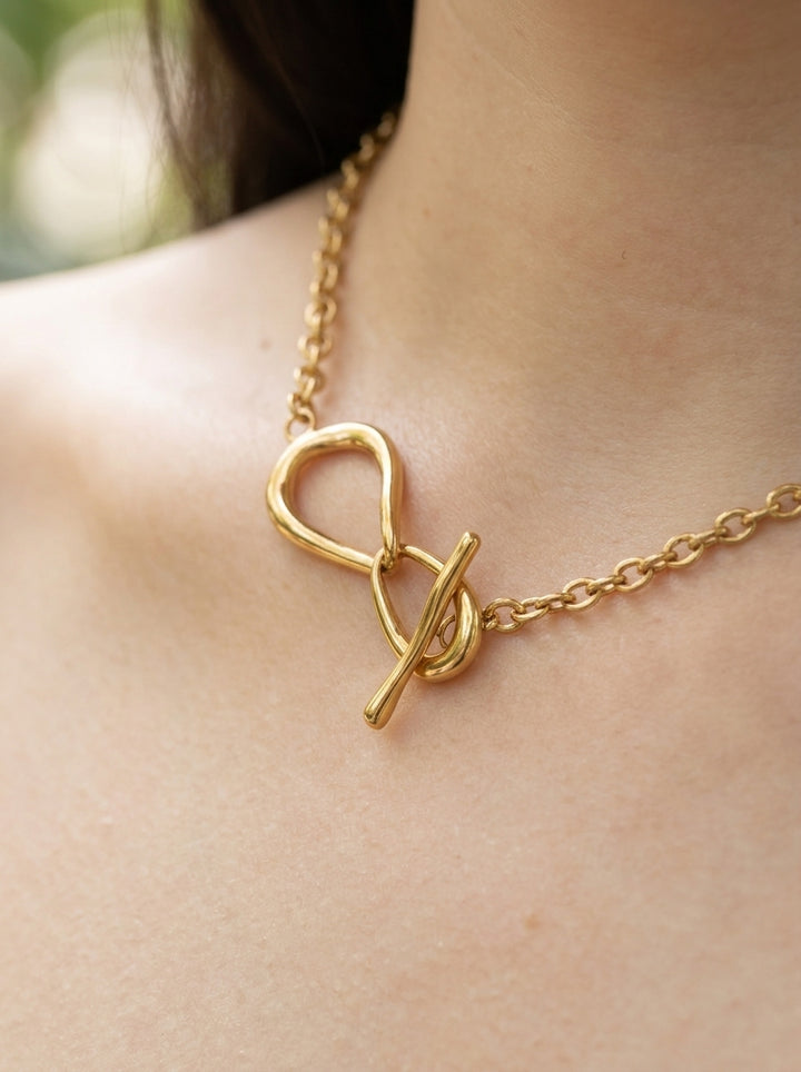 Infinity Heart Toggle Necklace