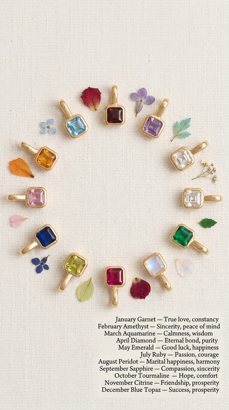 Birthstone Pendant Necklace
