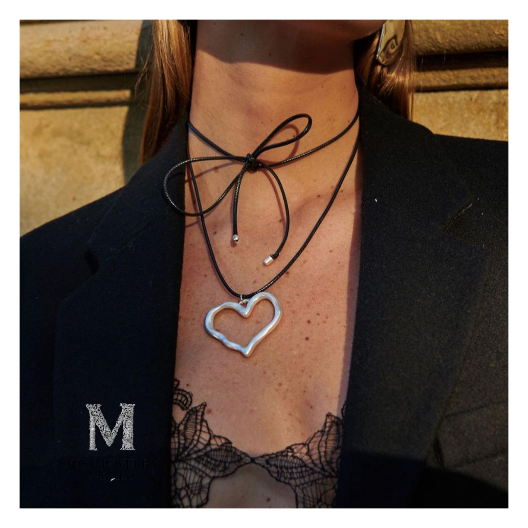Long Rope Heart Necklace 詳細画像8｜Misy Jewelry