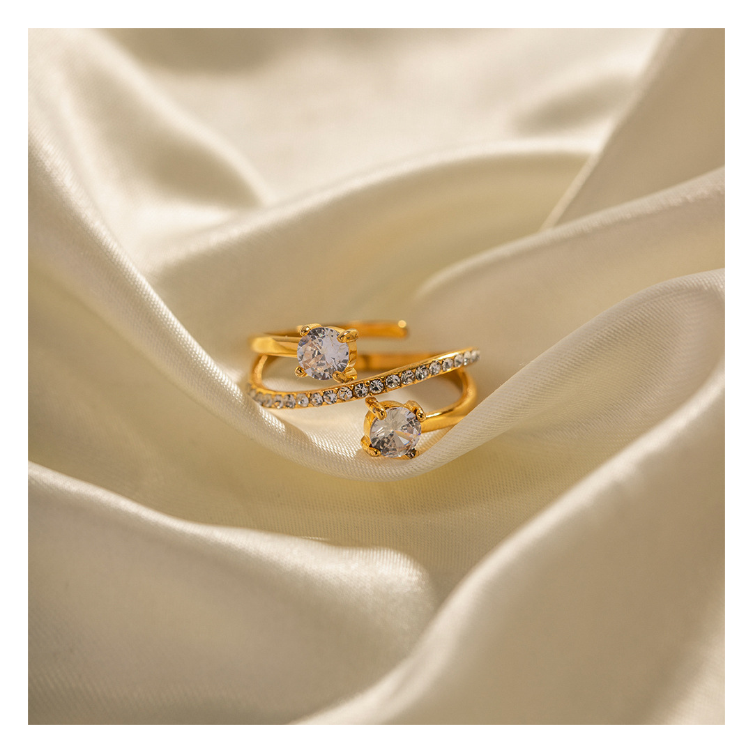 316L Zirconia Spiral Ring 詳細画像1｜Misy Jewelry