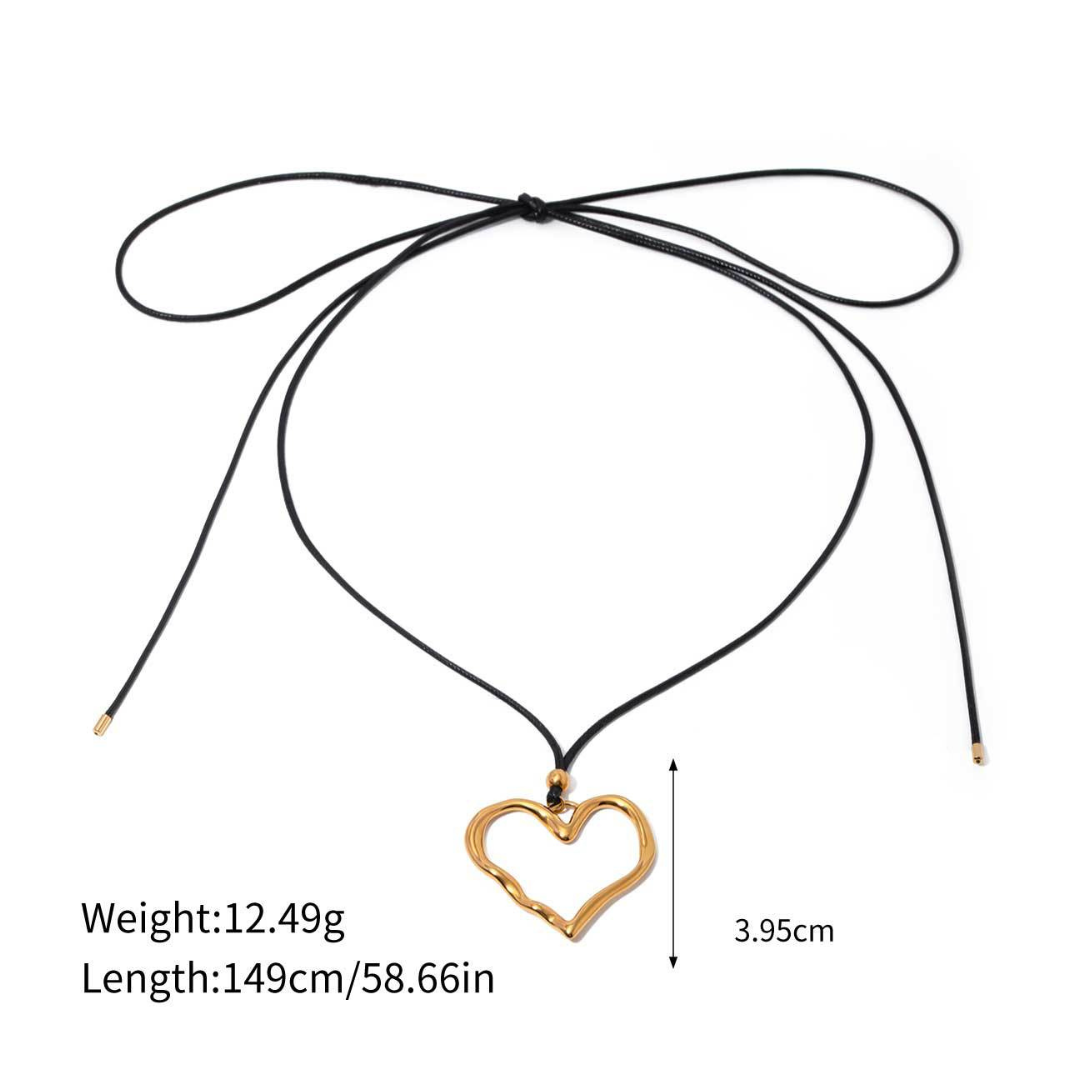 Long Rope Heart Necklace 詳細画像3｜Misy Jewelry