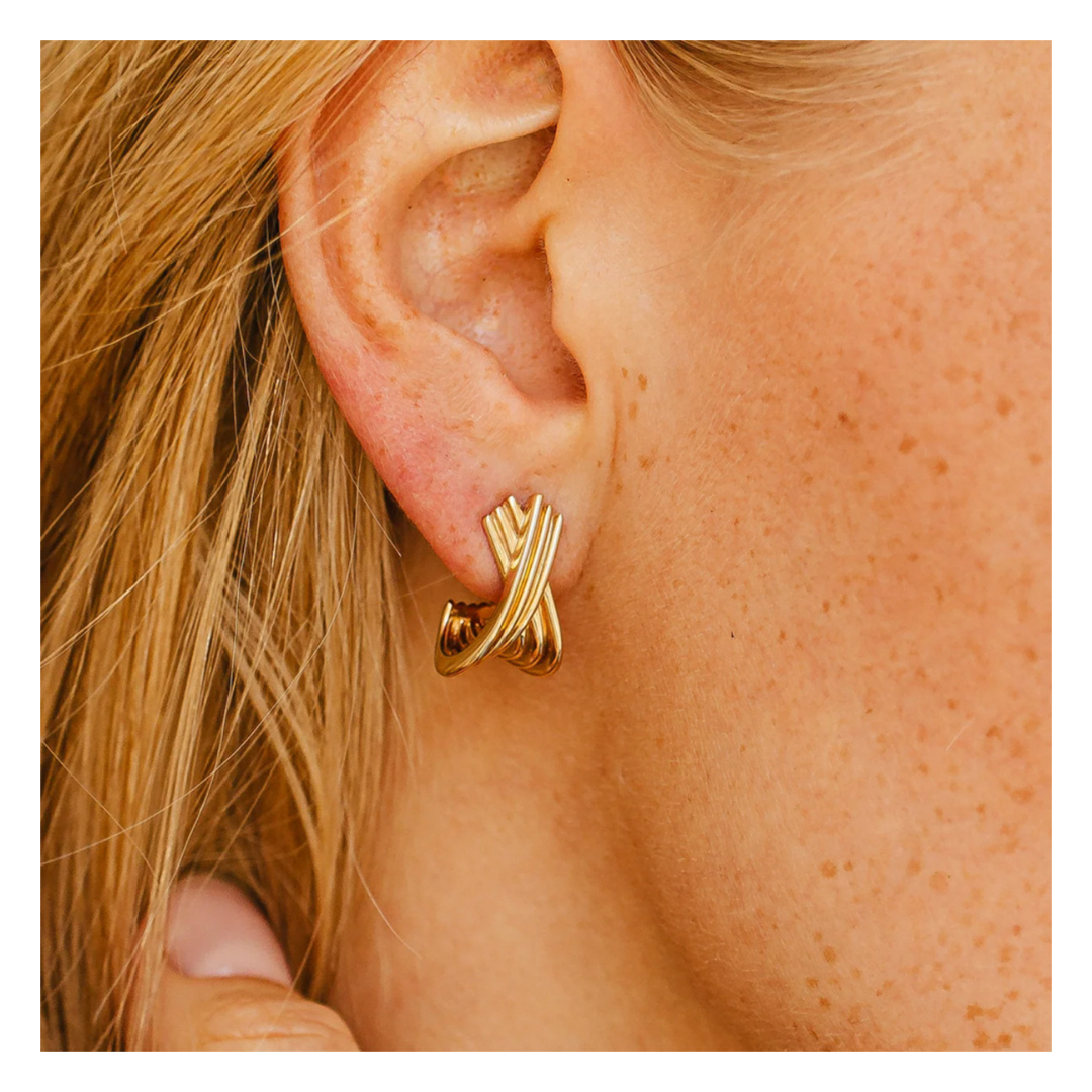 316L Elegant X-Cross Pierce | リング | サージカルステンレス316L | Misy Jewelry