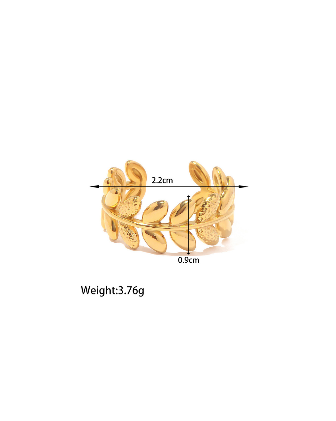 316L Leaf Line Ring 詳細画像4｜Misy Jewelry