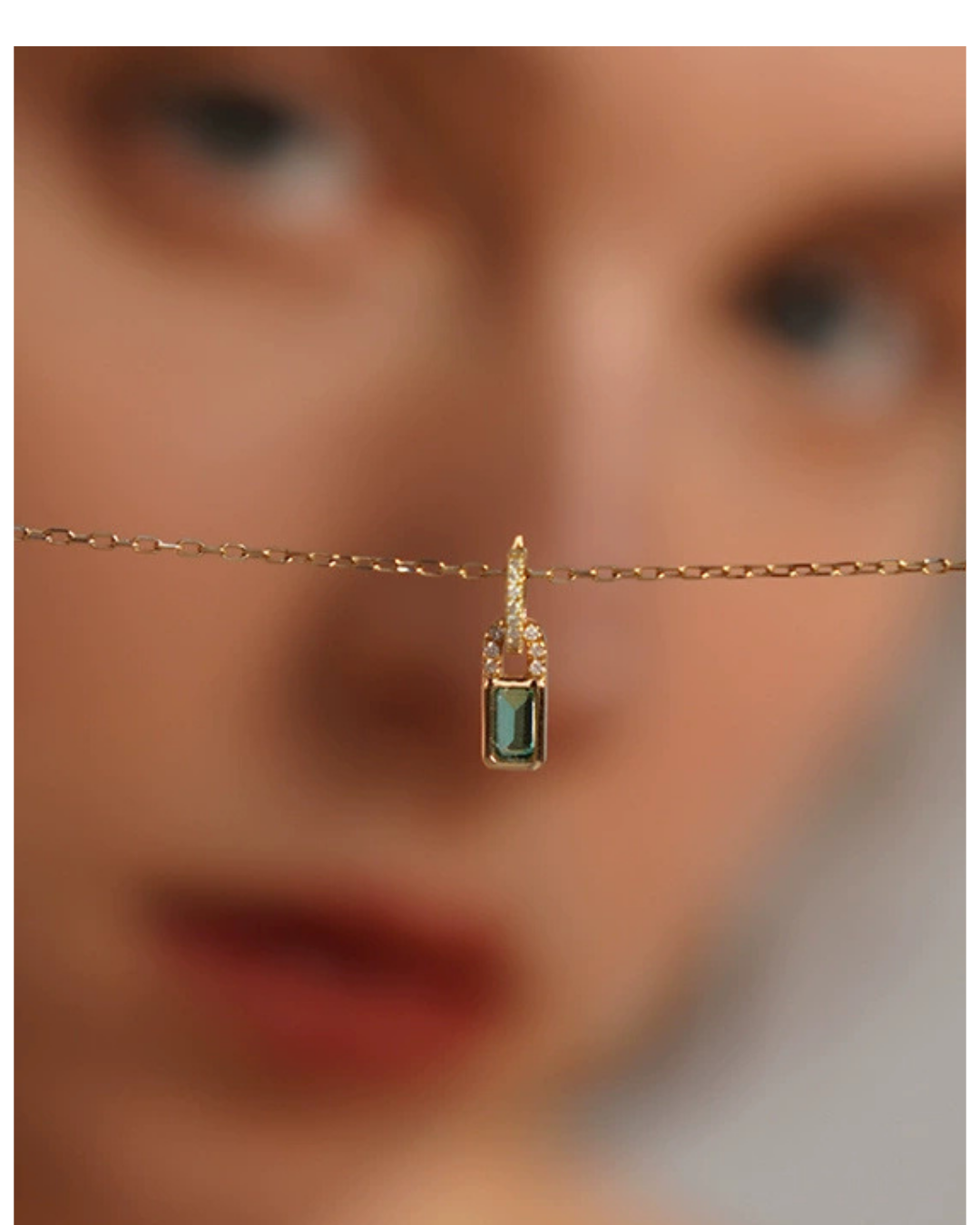 s925 Emerald Glow Necklace 詳細画像1｜Misy Jewelry