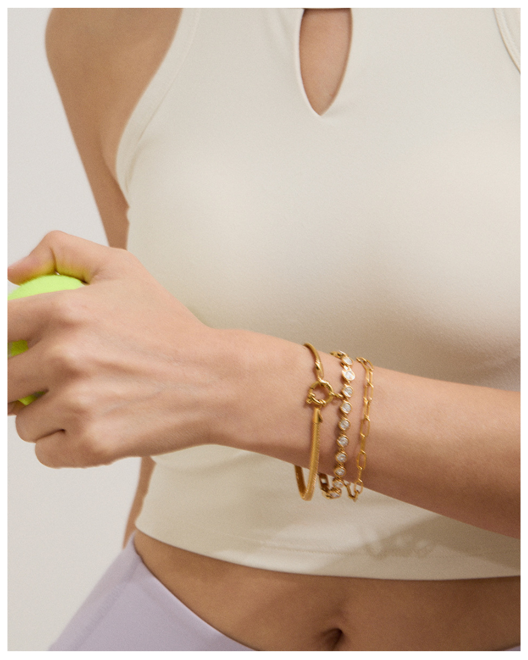 316L Sparkling Circle Bracelet 詳細画像1｜Misy Jewelry