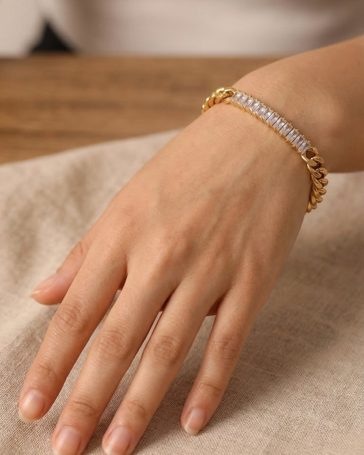 316L Half Zirconia Bracelet