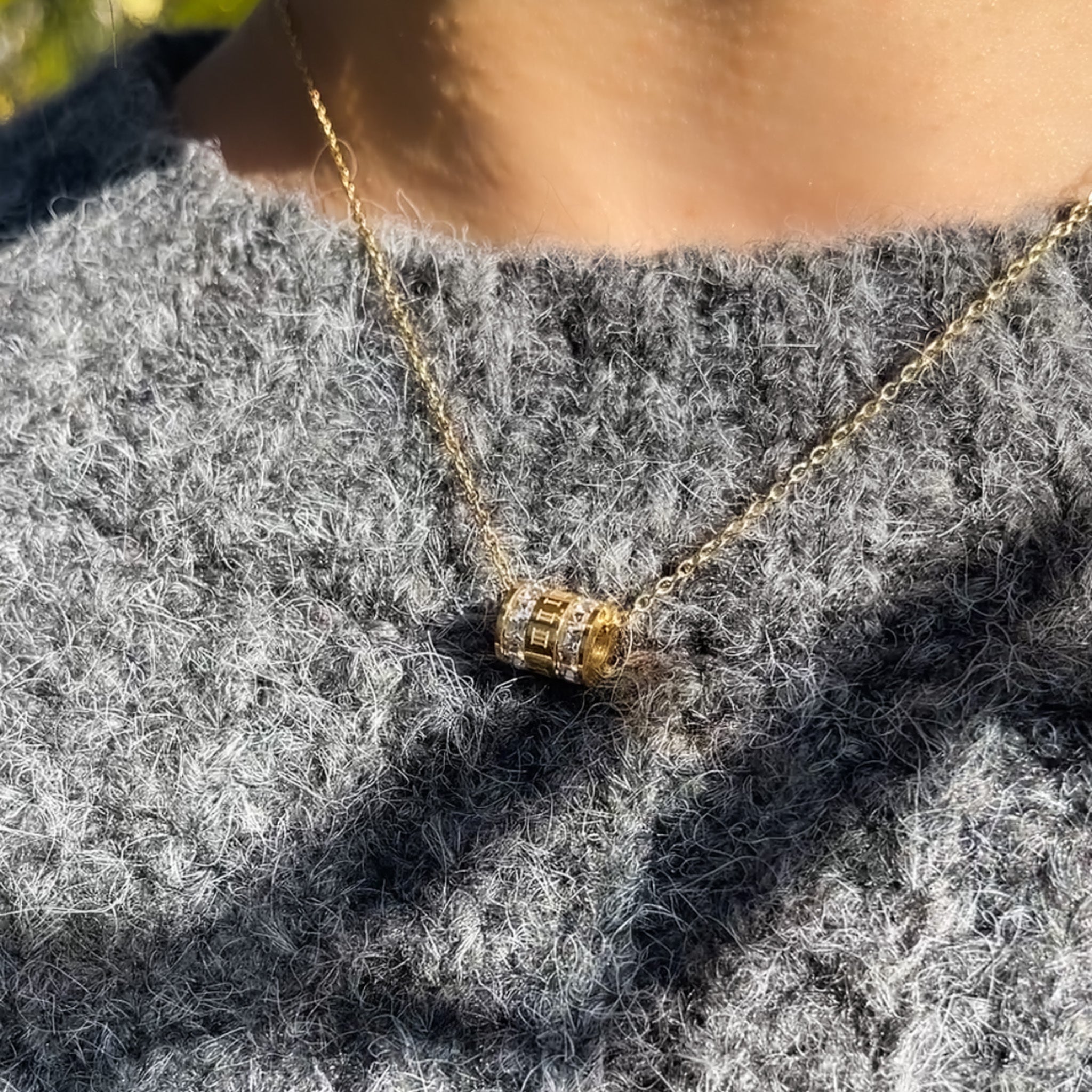 316L Roman Barrel Necklace 詳細画像4｜Misy Jewelry