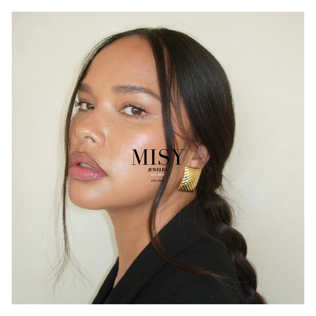 316L Elegant Square Pierce 詳細画像8｜Misy Jewelry