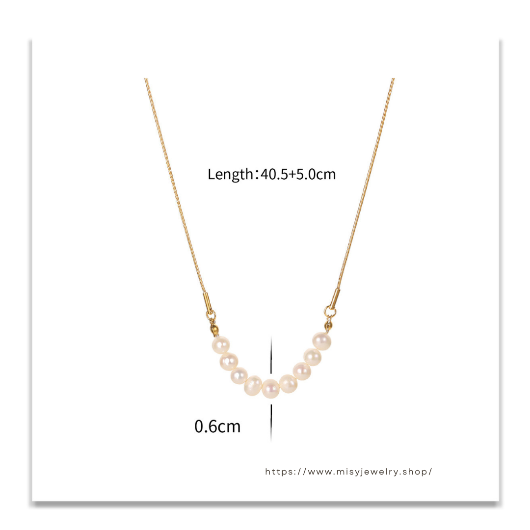 316L Snake Perl Necklace 詳細画像2｜Misy Jewelry