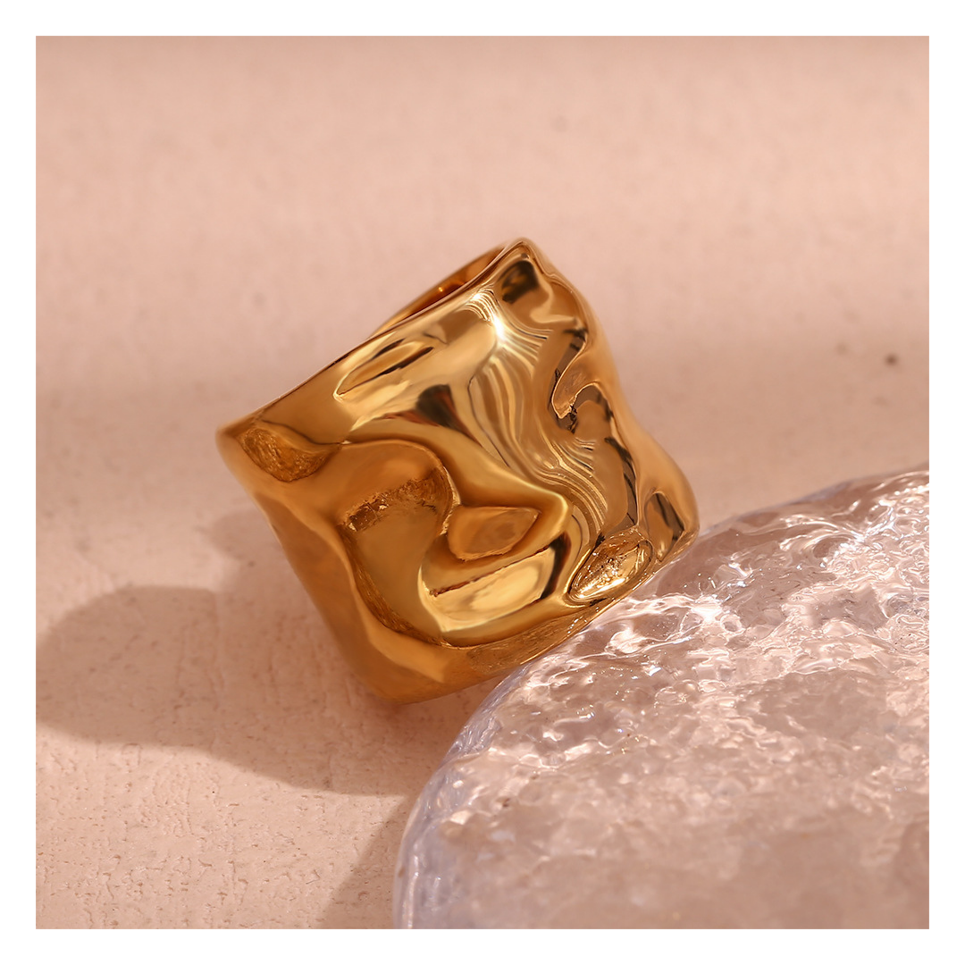 316L Wide Ring Bumpy 詳細画像3｜Misy Jewelry