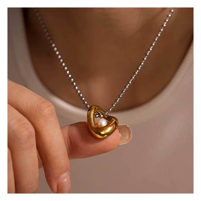 316L Bi-Color Perl Necklace