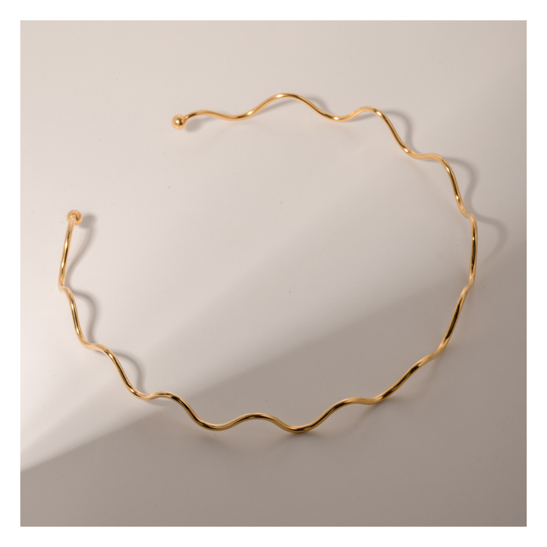 316L Wave Fixed Snake Necklace 詳細画像1｜Misy Jewelry